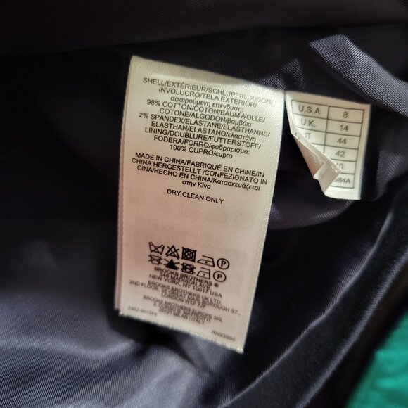 Brooks Brothers Embroidered Navy Blue 2-piece Set Top & Skirt Size 8 - Picture 12 of 14